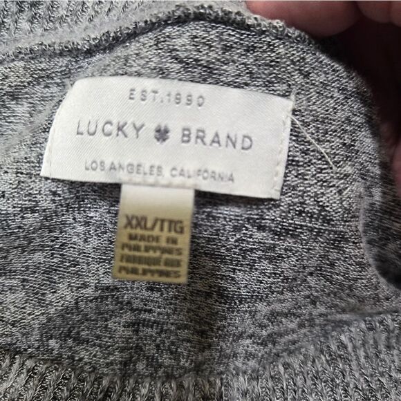 Lucky brand sweater womens size xxl gray cozy crewneck everyday casual - Picture 10 of 10